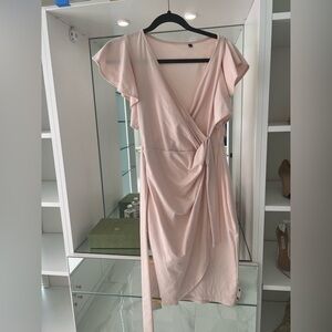 Blush Pink Knee Length Dress small